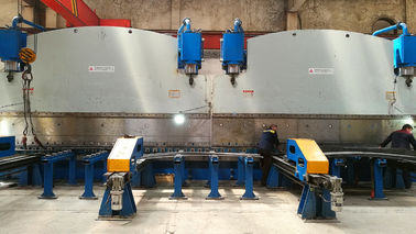 calidad  Double linkage CNC hydraulic plate bending machine for light pole production line fábrica