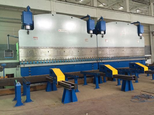 Freno de presión hidráulico CNC Tandem con fuerza de trabajo de 2X1200Ton y longitud de mesa de 2X6250mm para una larga vida útil