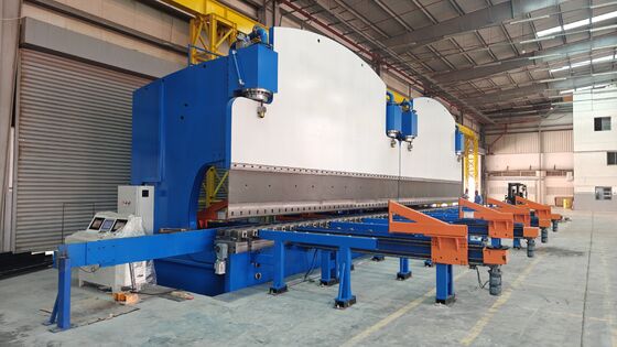 Freno de presión hidráulico CNC Tandem con fuerza de trabajo de 2X1200Ton y longitud de mesa de 2X6250mm para una larga vida útil