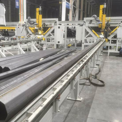 Máquina de soldadura de puente cerrado CNC 12m Pulso MIG Street Light Pole Soldadora