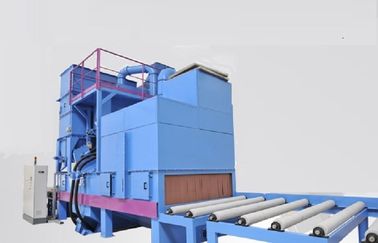 Máquina automática del chorreo con granalla para limpiar la estructura de acero soldada con autógena pesada