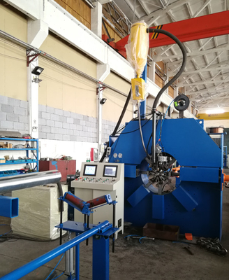 Máquina de la Cerrar-soldadura de poste ligero para la longitud del círculo y del polo/del tubo 14000m m del polígono
