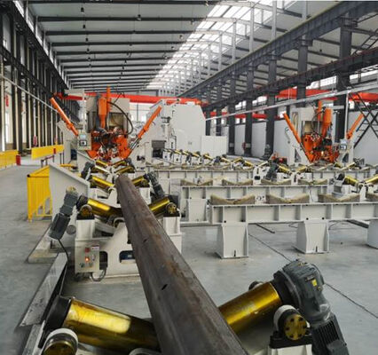 HM2500/14000 14m máquina de soldadura automática de costura de cierre de postes de luz automática de CNC Máquina de soldadura de cierre de postes de luz automática Max 2500mm de diámetro
